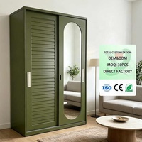 Grande armoire en acier à 3 portes, placard de rangement en métal avec tiroirs et miroir pour chambre à coucher, appartement