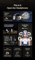 Nouveauté 2026 Écouteurs transfrontaliers X5S à conception intra-auriculaire pour 6.0, moule exclusif, traduction IA, affichage numérique, actif