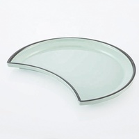 Creatief Restaurant Serviesgoed Maanvorm Serveren Blanco Witte Melamine Dinerbord