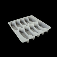 10 grilles plateau de boulettes en plastique jetable écologique PP boîtes divisées rectangulaires pour l'emballage de gâteaux de bonbons alimentaires