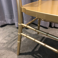 Chaise Chiavari en résine dorée empilable de haute qualité pour événements et mariages, prix d'usine, vente en gros