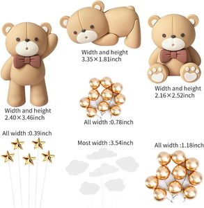 Decoración de Pastel con Globos de Oso Pardo para Fiestas Infantiles, Navidad y Graduación, Decoraciones para Postres - Product Image 2