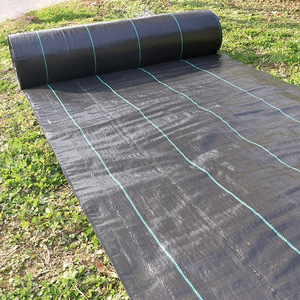Estera de malezas de plástico agrícola negro a bajo precio de fábrica PP/PE cubierta de suelo tejida servicio de procesamiento de moldes Control efectivo malezas - Product Image 2