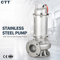 Pompe submersible pour eaux usées en acier inoxydable 316, anti-corrosion, IP68, eau de mer, solides fibreux, 2,2 kW, 380 V, CE, OEM