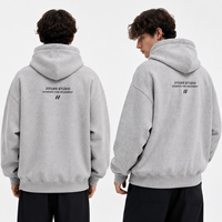 Sweat à capuche personnalisable bleu marine coupe décontractée imprimé 100 % coton 400 GSM avec logo minimaliste pour homme, idéal pour la mode urbaine des jeunes