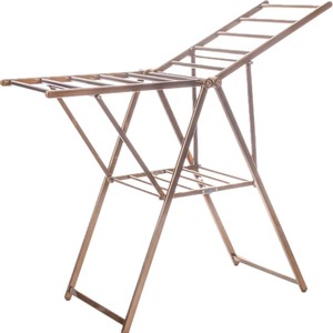 Séchoir à linge Gullwing à double couche en acier inoxydable, pliable, sur pied, style nordique, pour usage domestique - Product Image 3