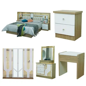 مجموعة خزانة ملابس غرفة نوم سرير بسيطة وعصرية، مجموعة كاملة من الملابس المنزلية وملابس الفنادق والشقق