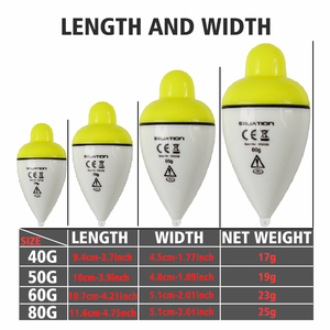 <span class=keywords><strong>Flotteur</strong></span> de pêche électronique SIIUATION ABS pour utilisation de jour comme de nuit (sans batterie), bouée de pêche en mer pour la pêche en eau profonde - Product Image 4