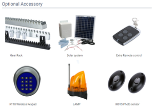 Ouvre-porte coulissant automatique à énergie solaire 24V CC avec batterie intégrée, opérateurs de <span class=keywords><strong>portail</strong></span> électriques - Product Image 4