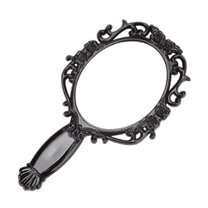 Round Plastic Vanity <b>Mirror</b> Black And <b>White</b> Traditional Design For Home Use Wedding - Product Image 5