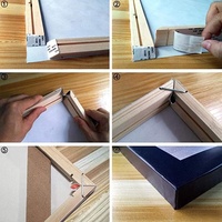 Kit de cadre en bois DIY pour peinture sur toile, barres de châssis en bois naturel, peinture diamant par numéros, cadres d'art mural