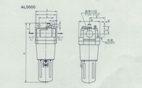 AW 5000-10 Piezas neumáticas Unidad reguladora de filtro de aire comprimido con filtro de aire máximo Regulador de presión Tratamiento de fuente de aire