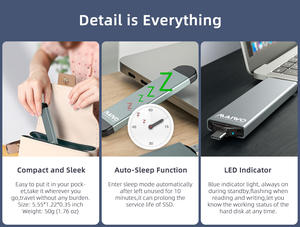 双协议NVMe和外部SATA 10Gbps USB适配器，带usb-a和usb-c铝制<span class=keywords><strong>M</strong></span>.2固态硬盘外壳 - Product Image 6