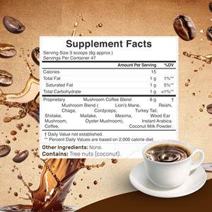 Mélange de café aux champignons en gros pour adultes : soutient l'immunité, l'énergie et la concentration, avec des bienfaits antioxydants - Product Image 3