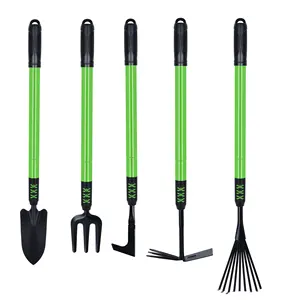 Vertak patio lawn and garden supplies 5pcs telescopic steel handle home garden tool set with soft grip