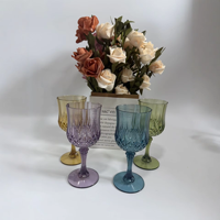 Gobelet en plastique de 200 ml (7 oz) de couleur unie rose, bleu, violet, forme diamant moderne, qualité alimentaire, pour les fêtes