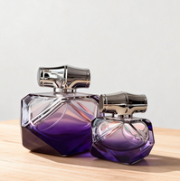 Flacon pulvérisateur de parfum en verre givré vide pour cosmétiques et soins de la peau, 30ml 50ml 100ml, avec bouchon, personnalisable avec logo d'usine et impression sérigraphique