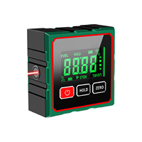 Inclinomètre Numérique Électronique avec Base Magnétique et Niveau Laser pour Menuiserie Construction Jauge d’Angle