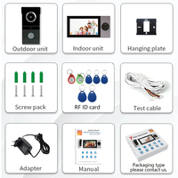 Caméra de porte à écran tactile Sonnette de porte vidéo Tuya App Sonnette de porte vidéo Android Caméra Sonnette de porte avec moniteur