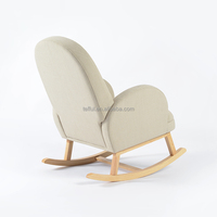 Sillón Reclinable Modular Moderno y Ecológico con Estructura de Madera y Base Oscilante, Sofá Lounge para el Hogar, Oficina y Sala de Estar