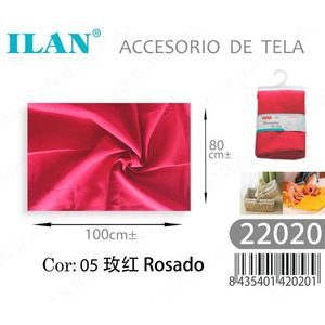Accesorio de Tela Ilan 100 cm x 80 cm, Poliéster Rosado para Manualidades y Costura - Product Image 1