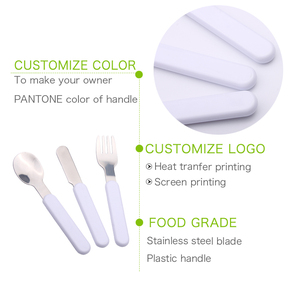 Bán buôn thép không gỉ dao muỗng nĩa đặt nhựa trắng trống thăng hoa Flatware bộ trẻ em thiết lập dao kéo trường hợp máy rửa chén - Product Image 3