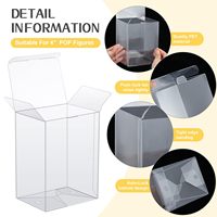Boîte-cadeau carrée de plusieurs tailles pour gâteaux de qualité alimentaire, boîte à gâteaux transparente en PVC pour animaux de compagnie de 4 pouces, 6 pouces, 8 pouces, 10 pouces, 12 pouces