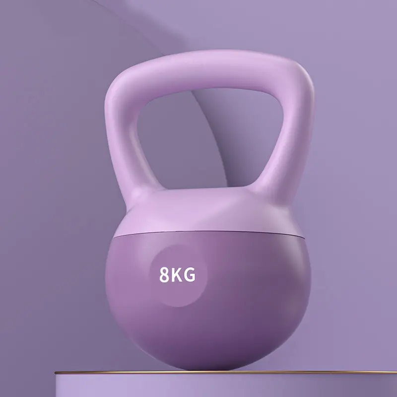 RS Soft PVC Cover Rubber Fitness High Quality Custom Weights Kettle bell Adjustable Chrome Handle Set Competition Kettlebell