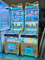 Machine d'arcade de récompense par points Marble Battle avec éclairage LED, jeu de tombée de balles, distributeur de capsules de jouets Gacha pour FEC