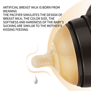 Bouteille d'alimentation <span class=keywords><strong>anti</strong></span>-<span class=keywords><strong>colique</strong></span> pour nouveau-né sans BPA, bouteille d'alimentation à presser pour bébé, <span class=keywords><strong>biberon</strong></span> en silicone - Product Image 2