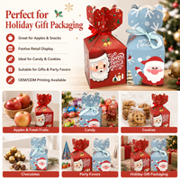 Boîte cadeau en carton imprimé pour Noël, pour bonbons, chocolats, biscuits, petits cadeaux, vente en gros