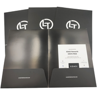 Carpetas de Presentación A4 Personalizadas con Ranura para Tarjetas de Visita, Dos Bolsillos, Papel Recubierto Impermeable, Colores y Logotipo Personalizados, Fabricación en China