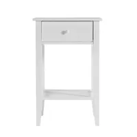 Nightstand Vekoo White KD Nightstand Wall 1 Drawer Cabinet For Living Room Bedroom