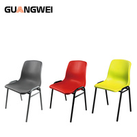 Chaise d'étude empilable GUANGWEI de haute qualité pour salle de classe, avec structure métallique et assise en plastique PP, idéale pour la formation des étudiants