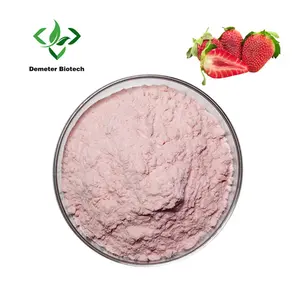 纯天然100% 水溶性冻干草莓果汁粉: