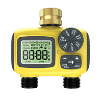 Programmateur d'arrosage automatique 2 zones avec écran LCD 3/4 pouces, piles AA, certifié CE, pour robinet d'irrigation extérieur programmable pour jardin