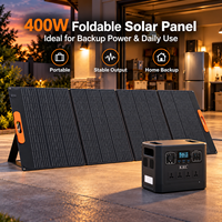 Panneau Solaire Pliable 400W Portable Monocristallin ETFE 23% Haute Efficacité MC4 pour Camping-Car, Station d'Énergie Hors Réseau OEM ODM