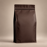 Sachet de café mat brun refermable avec fermeture éclair, anti-lumière et anti-humidité, personnalisable, fabriqué par ECO Manufacturer
