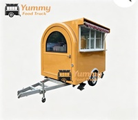 Yummy Mobile Street Mini Size Round Model Caravan Kitchen Bubble Tea Food Truck Small Dessert Trailer
