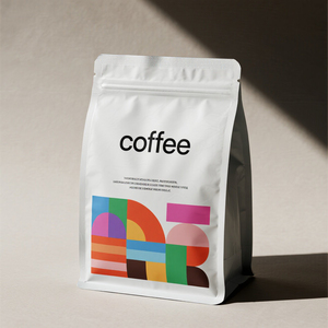 <span class=keywords><strong>Bolsa</strong></span> Zipolck de plástico de grado alimenticio con impresión personalizada de 200g, 400g, 500g, para embalaje de granos de café, <span class=keywords><strong>bolsa</strong></span> de café con refuerzo lateral con válvula - Product Image 3