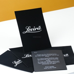 Custom Size Small Jewelry <b>Box</b> Thank You Card <b>Black</b> Thank You Card Greeting Cards for Small Business Velvet Greeting Card - Product Image 5