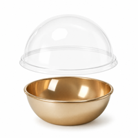 Boîte à pâtisserie ronde individuelle en gros, emballage transparent à dôme pour desserts, idéale pour Mochi au jaune d'œuf, gâteau de lune, choux à la crème et autres produits en blister.