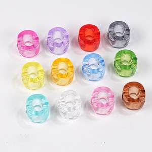 Perles en acrylique colorées transparentes à trou droit, lettres <span class=keywords><strong>de</strong></span> l'alphabet, perles volumineuses UV, grandes perles à trou large, vente en gros - Product Image 6