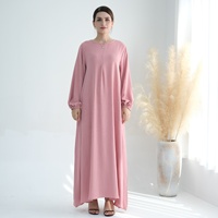 2024 nouvelle robe modeste femmes musulmanes Eid Ramadan dubaï Abaya couleur unie élégante femme décontracté fermeture éclair longue Robe vêtements islamiques
