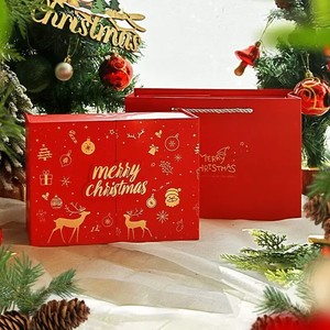 Custom Luxury Christmas <b>Empty</b> Gift <b>Box</b> High End Minimalist Festive Packaging <b>Box</b> For Christmas Eve Apple Birthday - Product Image 2