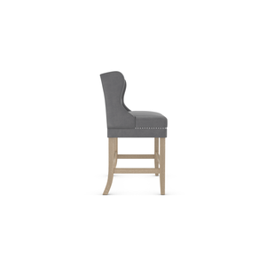 Elegante <span class=keywords><strong>banco</strong></span> tapizado <span class=keywords><strong>para</strong></span> comedor con respaldo <span class=keywords><strong>de</strong></span> ala y detalles <span class=keywords><strong>de</strong></span> clavos <span class=keywords><strong>para</strong></span> isla <span class=keywords><strong>de</strong></span> <span class=keywords><strong>cocina</strong></span> o taburete <span class=keywords><strong>de</strong></span> bar. - Product Image 3