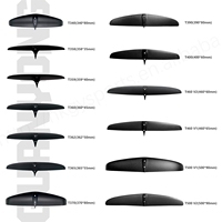 Nouveauté 2026 : Aileron arrière hydrofoil GY noir en fibre de carbone 360/45, accessoires de surf foil pour lacs, diverses tailles disponibles