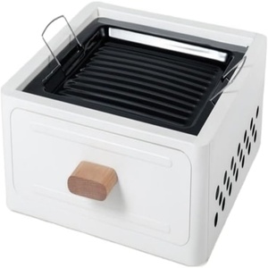 <b>Square</b> Fireplace Tea <b>Set</b> Stove Camping Home Garden BBQ Outdoor Portable Charcoal Grill - Product Image 1