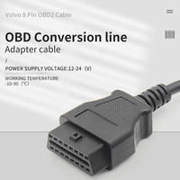 OBD2 16 broches à Volvo 8 broches câble adaptateur de Diagnostic Scanner outil connecteur pour Auto voiture OBD câble adaptateur camion outil de Diagnostic