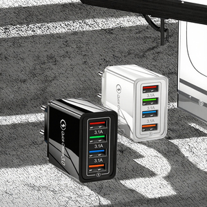 อะแดปเตอร์ชาร์จไฟแบบติดผนัง 4 พอร์ต USB รองรับ Quick Charge 3.0 หัวปลั๊ก EU US UK สำหรับโทรศัพท์มือถือ - Product Image 3